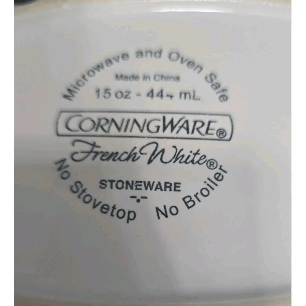 CorningWare French White Stoneware Casserole Dish 15 Oz.